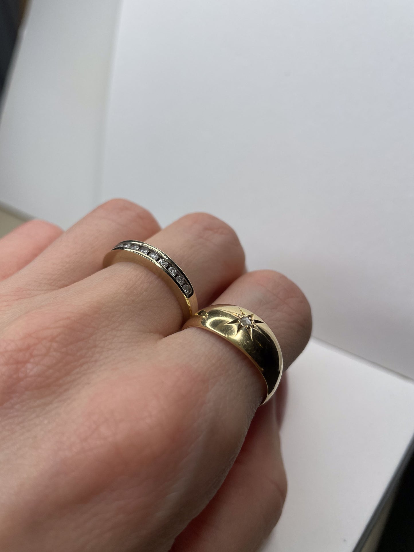 Grey Diamond Gypsy Ring