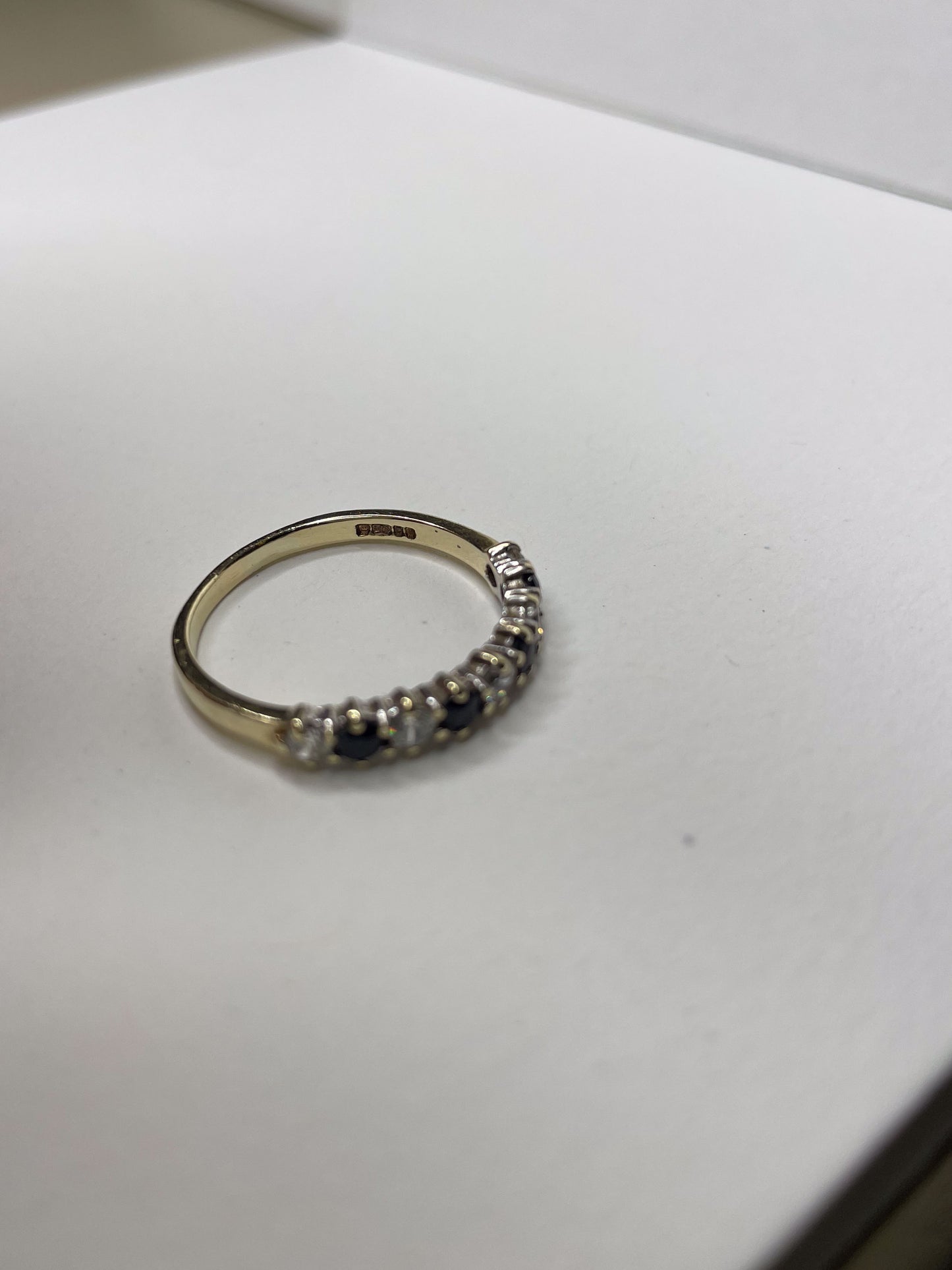Sapphire Half-Set Hoop Ring