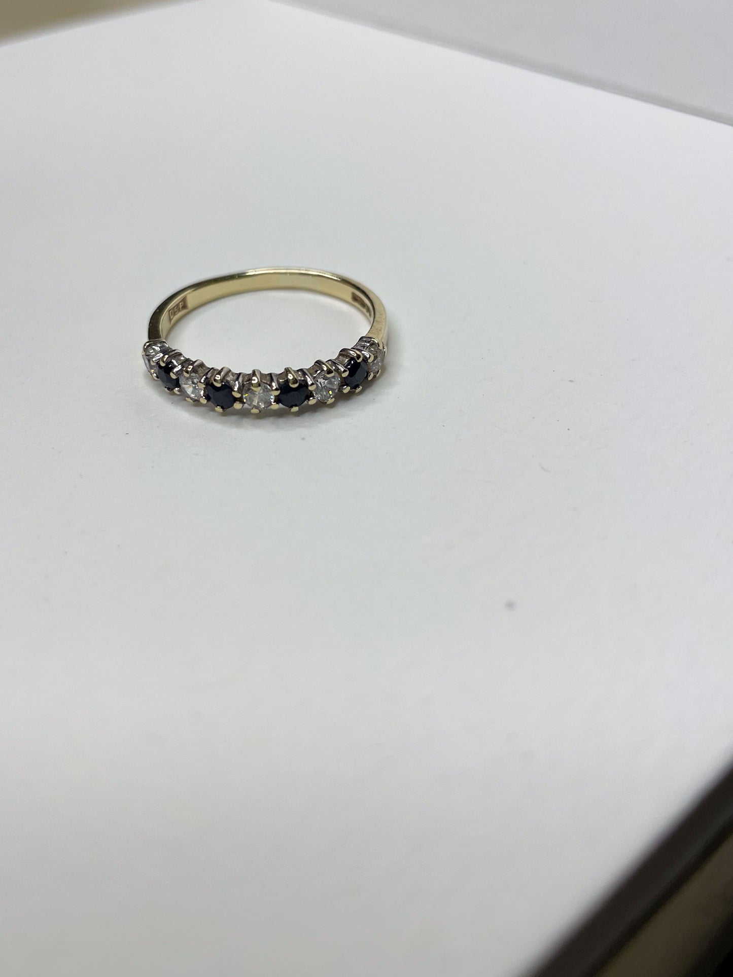 Sapphire Half-Set Hoop Ring