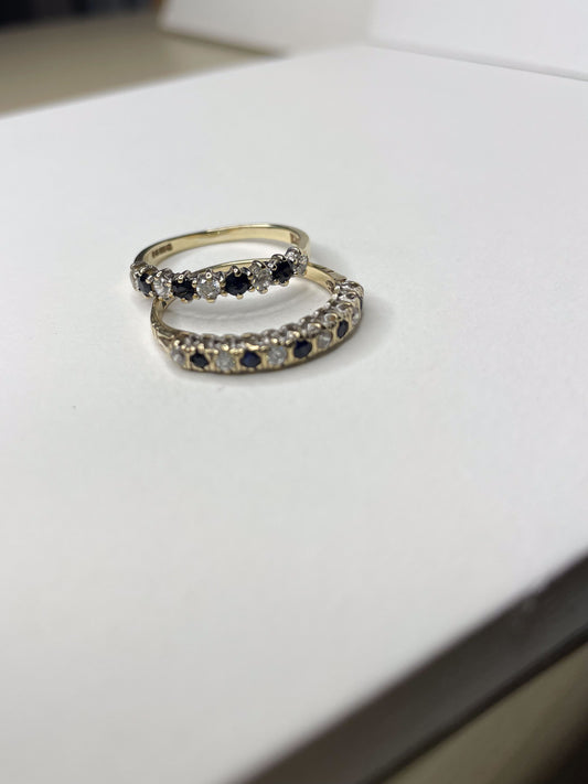 Sapphire Half-Set Hoop Ring